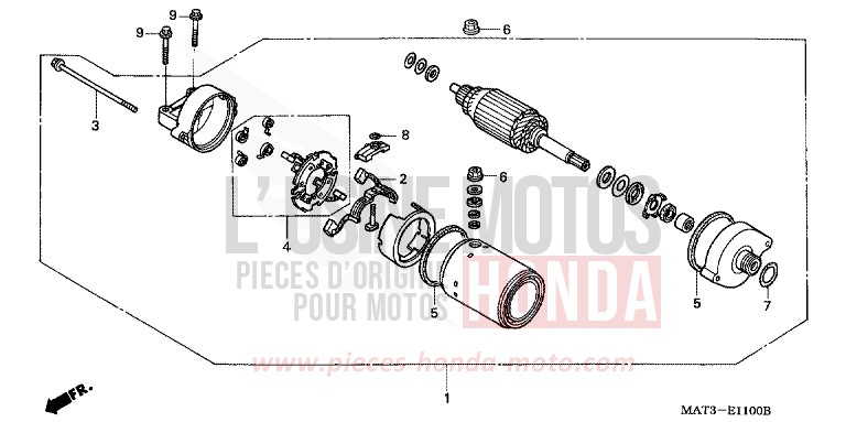 MOTEUR DE DEMARRAGE de Super Blackbird CANDY PHOENIX BLUE (PB284) 2000